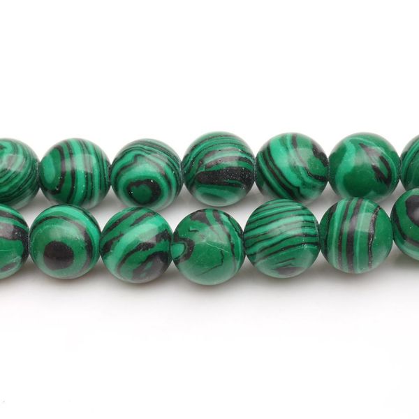 

1strand lot 4 6 8 10 12 mm synthetic stone green malachite round loose spacer beads for jewelry making diy bracelet wholesale h bbybtq, Silver