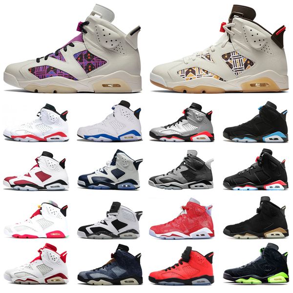 

6s 6 jumpman basketball shoes pinnacel reflections of champion white infared slam dunk triple black men trainer sneakers size 13