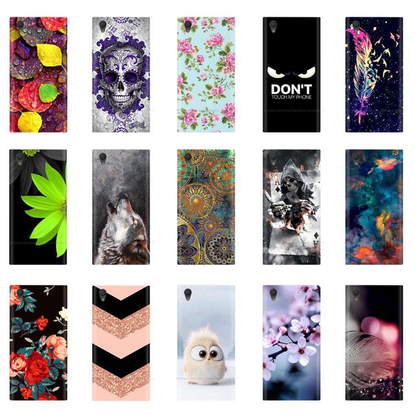 

soft tpu case g3311 g3312 painted silicon cover for sony xperia l1 e6 back phone shells print fundas coque