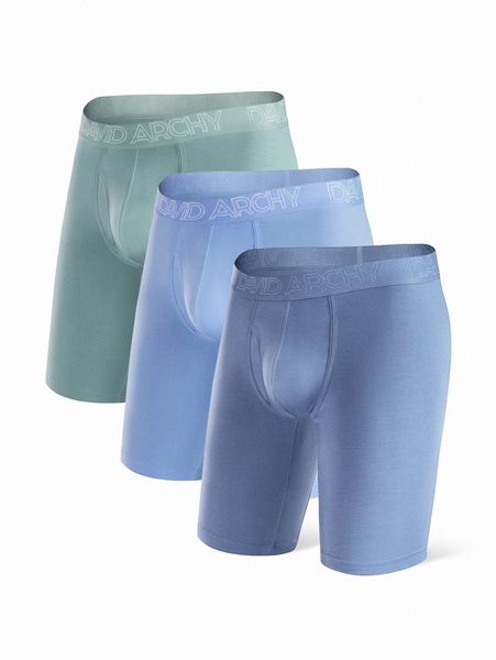 

david archy men 3 pack letter graphic panty w1un#, Black;brown