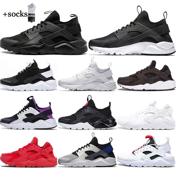 

2021 huaraches 4.0 1.0 fashion men women running shoes black purple white green red sports sneakers mens trainers eur 36-45