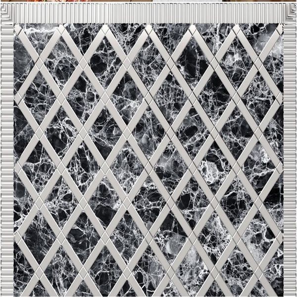 

modern minimalist metal frame marble wallpapers background wall modern wallpaper for living room