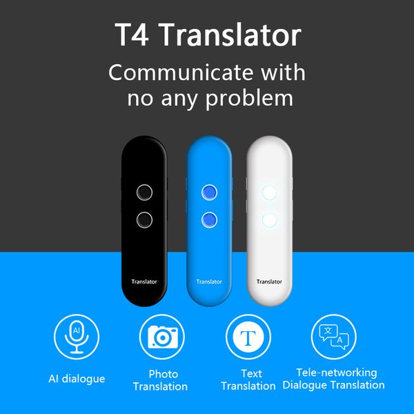 

new portable mini wireless smart translator 40 languages two-way real time instant voice translator app bluetooth multi-language