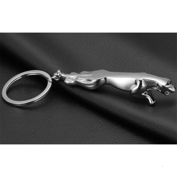 

keychains jaguar key ring chain new 3d alloy animal keychain, Silver