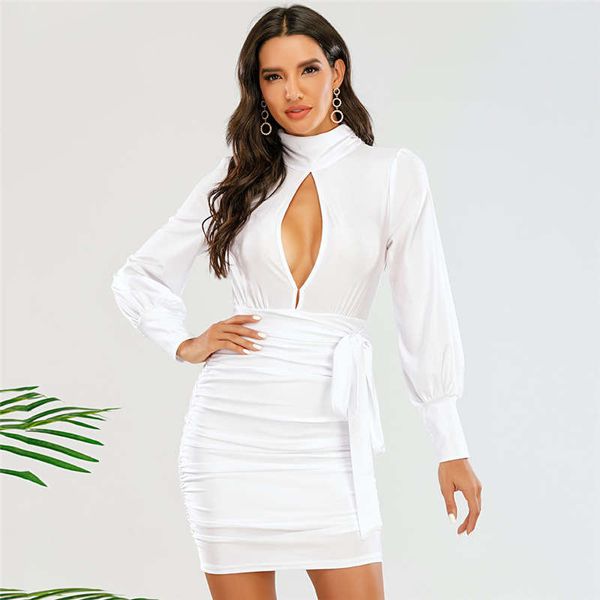 

v-long waist with thin hollow out pleated long sleeve hip wrap dress fall style, Black;gray