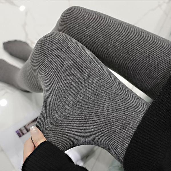 

pregnant women's bottoming 2020 new fashion mother's autumn winter wear knitted pantyhose with belly support and plush, White