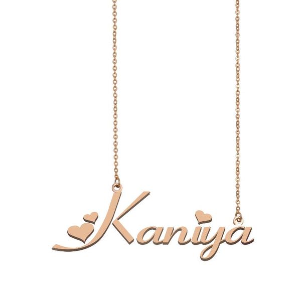 

pendant necklaces kaniya name necklace , custom for women girls friends birthday wedding christmas mother days gift, Silver
