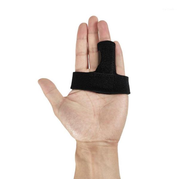 

1pcs adjustable finger support brace trigger finger splint sleeve built-in aluminium bar for sprains pain relief sports1, Black;red