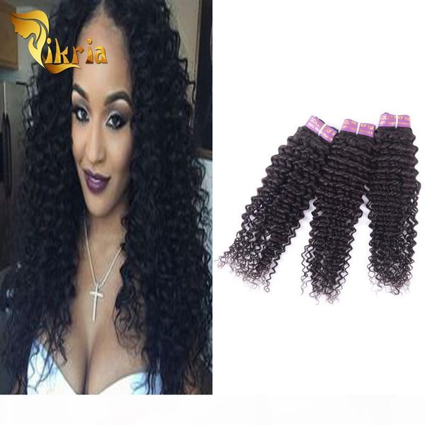 

brazilian virgin hair deep curly indian malaysian peruvian 3 piece 100% human hair weave bundles unprocessed human hair wefts, Black