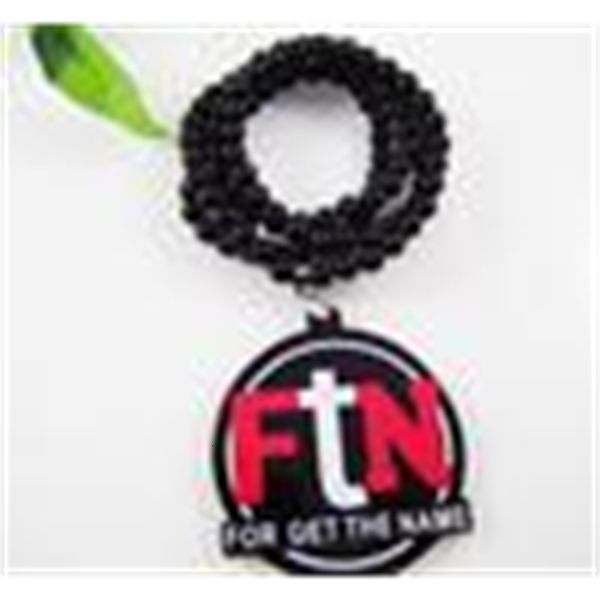 

ftn necklace good pendant wood hip hop acrylic jewelry 1pcs hipping