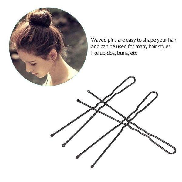 100 pezzi sedia ondulata a forma di U Bobby Pin Barrette Salon Grip Clip fai da te Pan Head Accessori per capelli