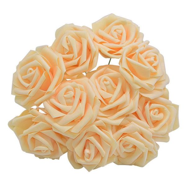 

10 головок 8 см довольно очаровательные искусственные цветы pe пены роза цветы невесты букет домашний свадебный декор скрапбукинг diy постав