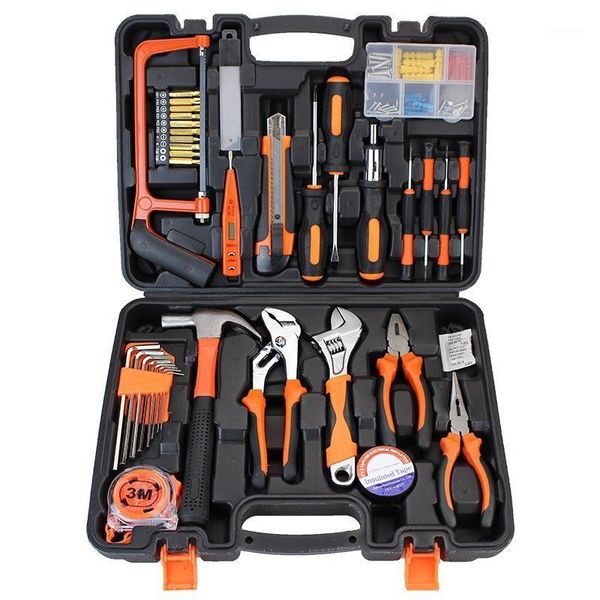 

hardware toolbox tool set hand tool kit household maintenance gift 9/43/47/98/120pcs set wrench spanner knife screwdriver1