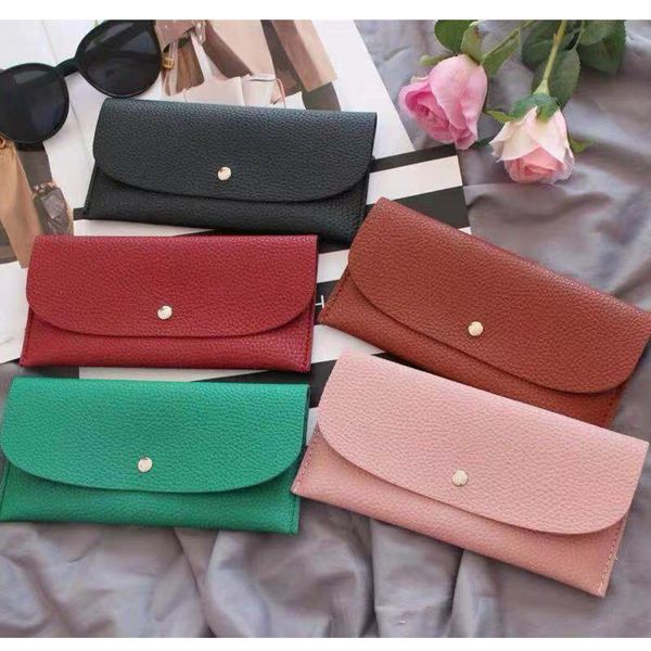 

fashion wholesale bottoms wallet long wallet lady multicolor coin purse card holder women classic zipper pocket clutch, Red;black