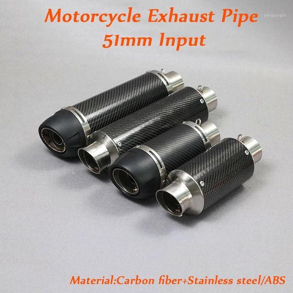 

38-51mm header carbon fiber baffler system for motorcycle exhaust muffler pipe with removable db killer1