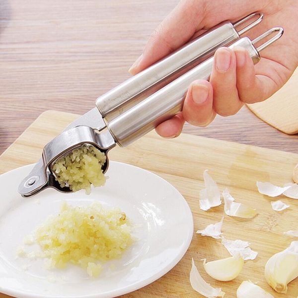 

stainless steel press crush device kitchen cooking tool garlic pressing hand presser crusher ginger squeezer slicer masher dhf2159