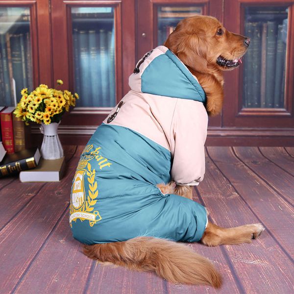 

big dog clothing autumn and winter clothing golden fur medium sized big dog plush warm four legged cotton padded clothing