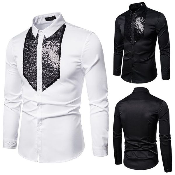 

men's casual shirt fit spring summer autumn handsome kg-450, White;black