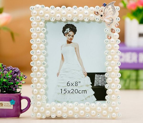 

рамка sufeile креативный pearl white смола изображение hd стекло 8 дюймов фото фоторамка перл diamond wedding photo frame d50 sqclxo bbgargd