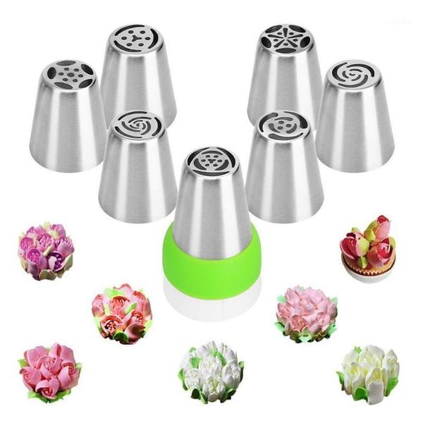 

russian icing piping nozzles tulip stainless steel flower cream cake pastry tips leaf nozzles bag cupcake diy dessert1