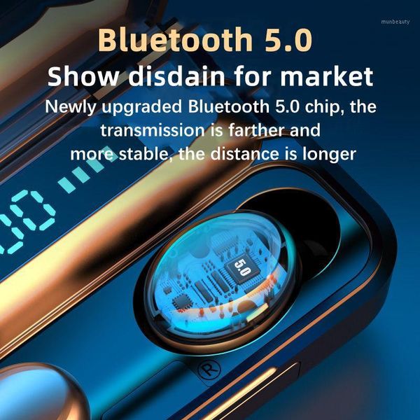 

5.0 digital display touch tws bluetooth headset business sports in-ear bluetooth headset1