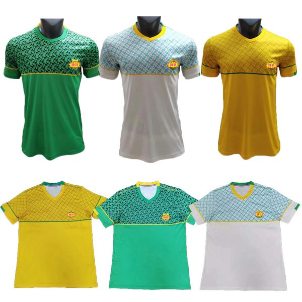 

2020 2021 south soccer jerseys africa home yellow away blue third white percy tau 20 21 camiseta de fútbol football shirt maillot de foot, Black;yellow