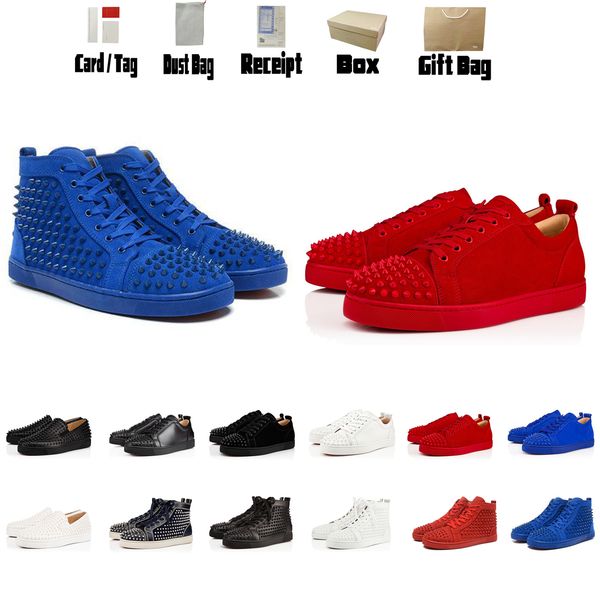 

luxurys designers shoes red bottom mens sneakers womens trainers black boots flat booties high runner size us5-us13