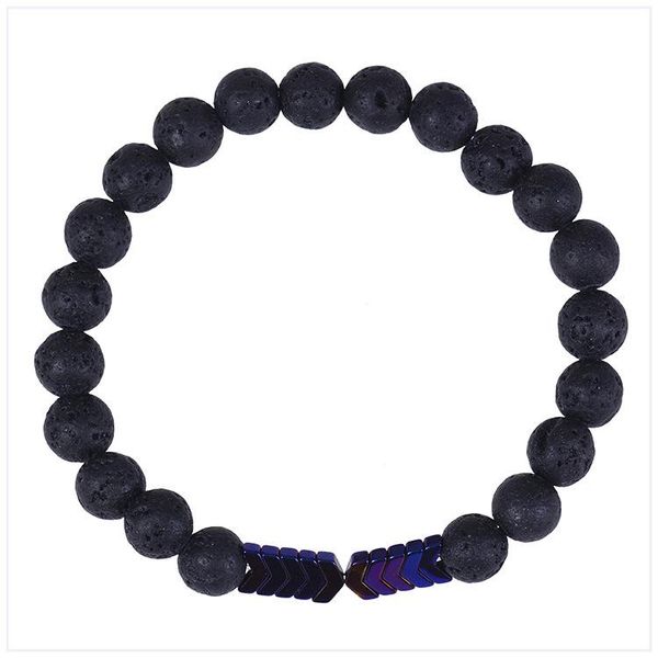 

tangyin trend 8mm lava каменные бусы мужчины браслет homme femme золотые металлические листы очарование энергетика браслеты для мужчин и жен