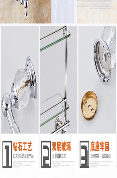 

crystal solid brass bath hardware sets chrome silver bathroom accessories electroplate towel rack toilet brush holder bbyfss mj_bag