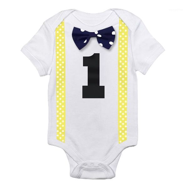 

jumpsuits summer born baby cotton romper 0-12 months boy girl one printed jumpsuit kids clothes first birthday party wear outfit1, Blue