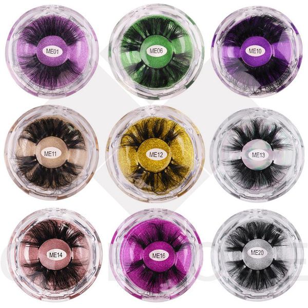 

false eyelashes 1 pair 25mm mink lashes with glitter bottom card clear crystal eyelash packing strip lash fluffy cosplay