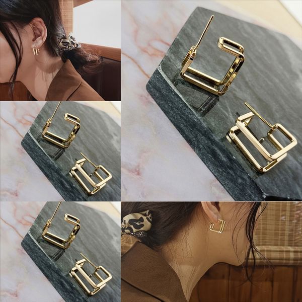 

zro jewelry fashion safety pin stud european womenearring trendy, Golden