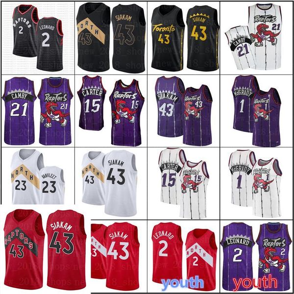 

pascal 43 siakam jerseys vince 15 carter 2021 new toronto raptors jersey basketball tracy kyle mcgrady lowry men kid camby, Black;red