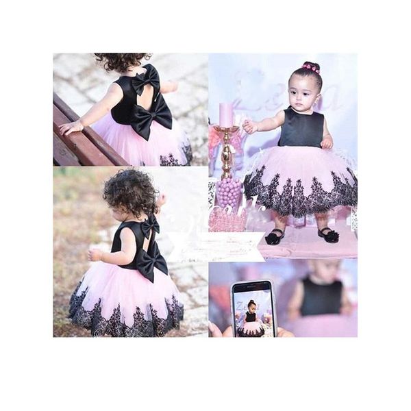 

1-6years toddler baby kid girls princess dress black bow lace tulle tutu party wedding birthday dresses for girls jllcod