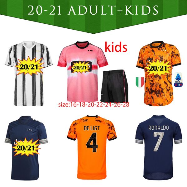 

20 21 juventus soccer jerseys 7 ronaldo 4 de ligt 10 dybala buffon rabiot higuain d.costa 2020 home football shirt size:16-xxl, Black;yellow