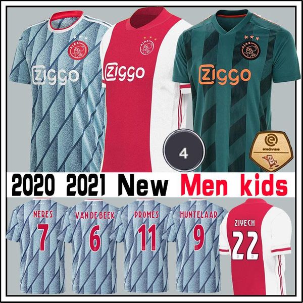 

2020 2021 ajax soccer jersey 10 tadic huntelaar ziyech de jong tagliafico álvarez 6 van de beek camiseta de futebol home kids jerseys, Black;yellow