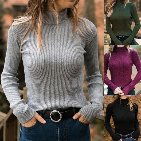 

womens sweaters 2021 winter turtleneck sweater women t knitted sweater pull femme hiver truien dames new, White;black