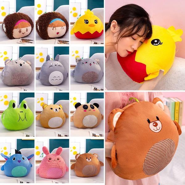 

35cm winter plush hand warmer warm soft animals plush pillow cartoon cushion cute dinosaur warm hand pillow plush soft toys xmas