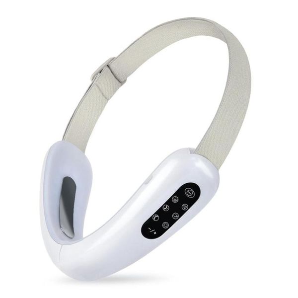 

chin v-line up lift belt machine red blue led pn therapy face slimming vibration massager facial lifting device v face care