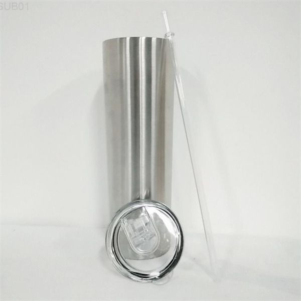 

in stock20oz skinny water tumblers stainless steel insulated tumbler vacuum travel mug with straw and lida08
