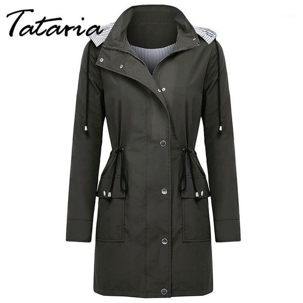 

spring autumn fashion windbreaker woman rain jacket running hooded outwear zipper waterproof coat jackets women outwear cardigan1, Tan;black