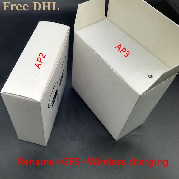 

air gen 3 ap3 h1 chip transparency metal hinge wireless charging bluetooth headphones air pro h1 ap3 headphone earbuds-ing