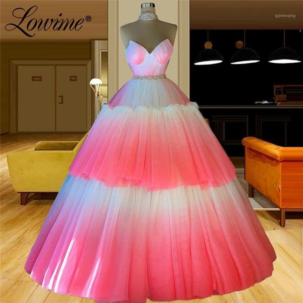 

princess crystals belt party dress plus size custom made pink long prom dresses 2020 graduation dresses girls evening gowns1, White;black