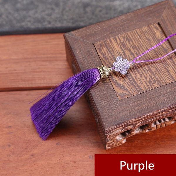

5pcs metal caps fringe trim bookmark silk tassels diy curtain clothes bag craft supplies classical style tassel pendant 17cm h qylnbx