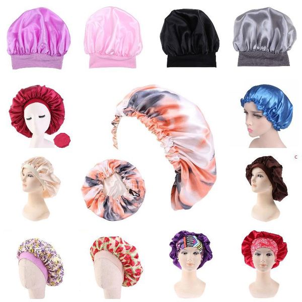 

shower caps 29 styles elastic cap hat reusable bath head hair cover salon night sleep bathing accessories
