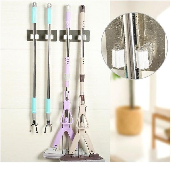 

wall mounted mop organizer holder brush broom hanger storage rack kitchen tool wall housekeeper accessory hanging pi wmtpat