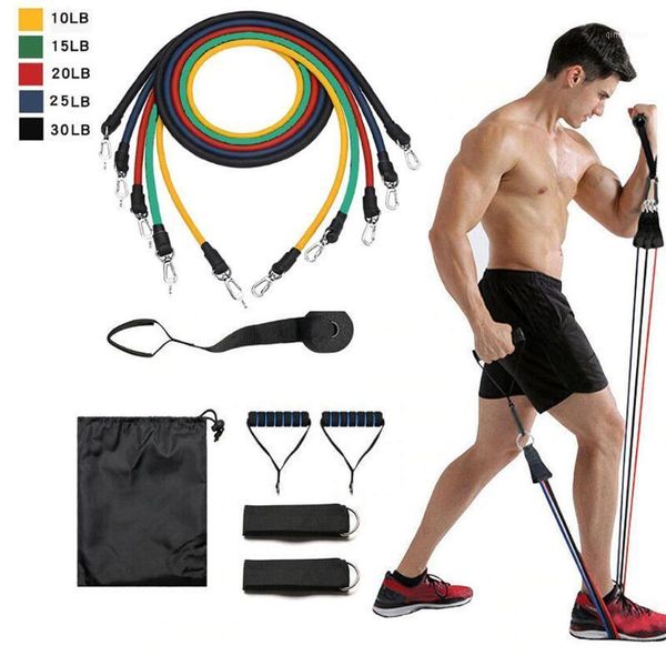 

resistance bands 11pcs/set expander yoga rubber latex fitness exercise elastic pul stretch training home gyms workout equipment1