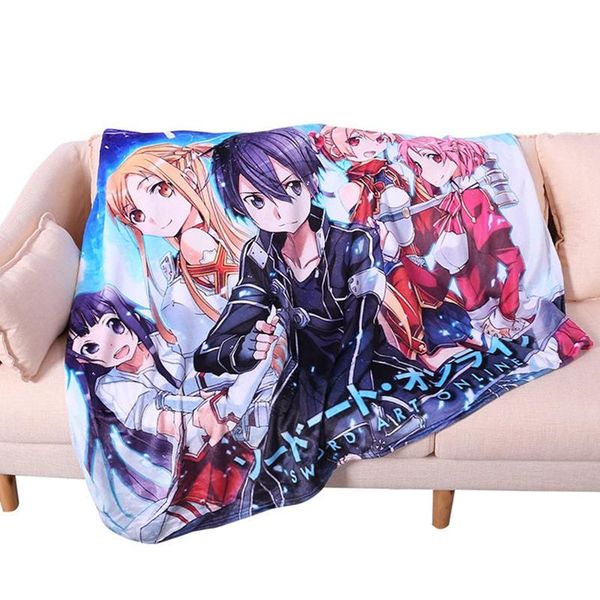 

anime sword art online blanket mat tapestry soft wall bedspread beach towel mat blanket table beach towel cosplay