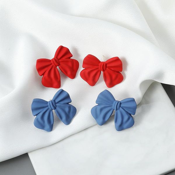 

stud hello miss retro bow earrings female net red wind temperament fashion women's jewelry holiday gifts, Golden;silver