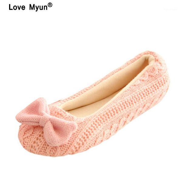 

women cute indoor slippers soft floor slipper women casual knitted indoor home shoes woman autumn size 35-39 rgyh1, Black